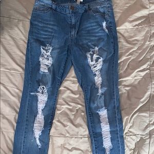 Blue Distressed Jeans